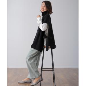 ベスト ニット 綿100% レディース 体型カ...の詳細画像3