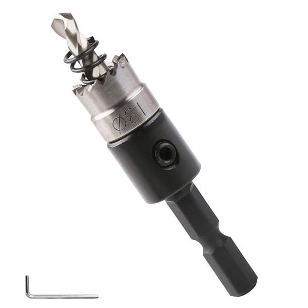 超硬ホールソー 穴あけドリル 13mm 六角軸対応 HSS高速鋼 ホールソー 切削工具 耐久性 鋼 ...