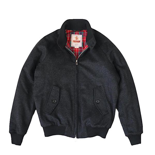 バラクータ BARACUTA G9 オーセンティックフィット メルトン チャコールグレー ハリントン...