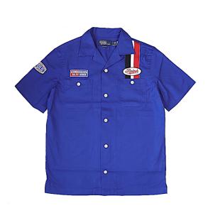 新品タグ付き！ポロ ラルフローレン インディゴ 半袖 オープンカラーシャツ M POLO RALPH LAUREN（ポロ・ラルフローレン） ポロ ラルフ・ローレン