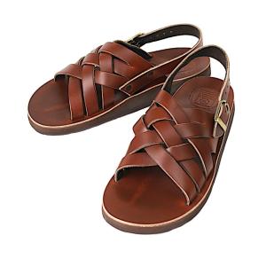 サンダルマン THE SANDALMAN ウィーブ スリングバック メンズ クロムエクセルレザー サンダル ブラウン アメリカ製｜hemingwayclothing