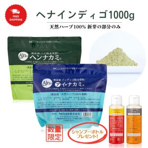 ヘナ インディゴ  シャンプー 1kg ヘナカラー インディゴ 1000g セット ヘナ染め 天然 無添加 癒本舗 ヒルコス
