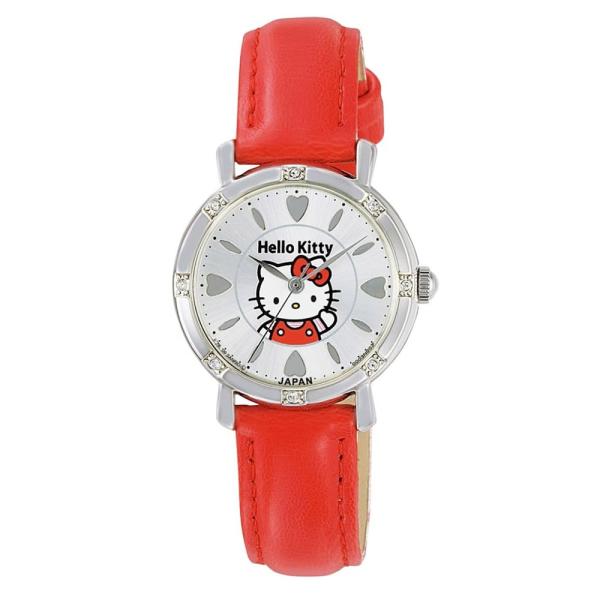 シチズン 腕時計 ハローキティ 防水 革ベルト 日本製 0003N003 シルバー/レッド 4966...
