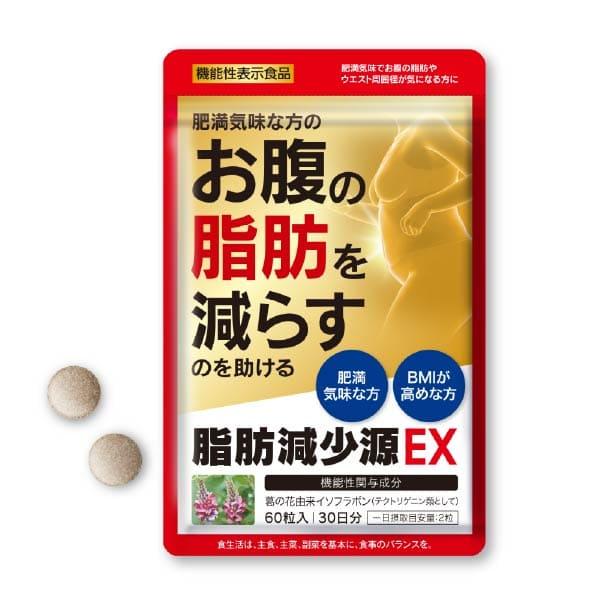 脂肪減少源 EX 60粒入（30日分）肥満気味な方の 体重 お腹の脂肪 ウエスト周囲径 を減らすのを...