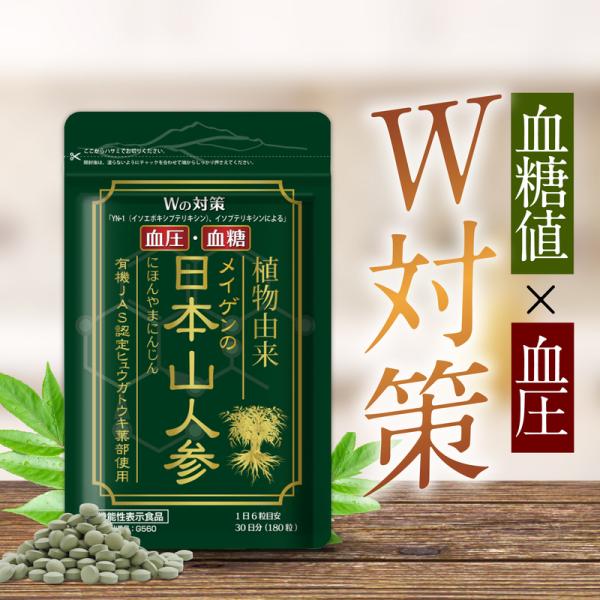 日本山人参 食後血糖値の上昇を抑える 血圧が高めの方の血圧を下げる サプリ ヒュウガトウキ 30日分...