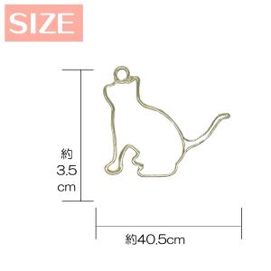 レジン 空枠 ねこ チャーム 金属 パーツ ゴ...の詳細画像1
