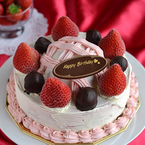 プレミアム 春 ベリー アイスケーキ ６号 （ お誕生日 ・ 卒業 ・ 入学 ・ お祝い ）