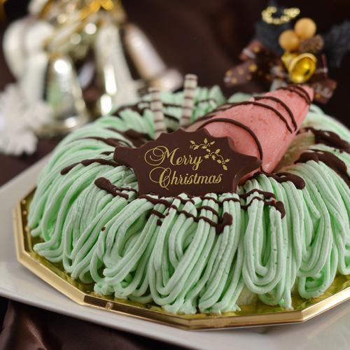 クリスマス アイスケーキ ・ チョコミント （ ドーナッツ型 ） 5号