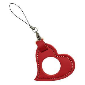 本革 イヤホンホルダー イヤホンコード収納 クリップ付/日本製 ハート