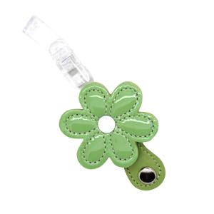 定形外郵便限定 送料無料 本革  花 Mサイズ イヤホンホルダー イヤホンコードマネージャー クリップつき コード整理・収納に コード巻取り 日本製