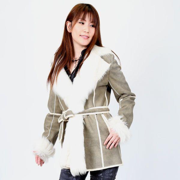 スペインムートン Wフェイス ファー ジャケット