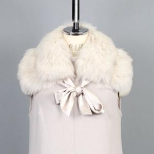 ミンク 編み込み ファー マフラー リボンデザイン : エルベートブルー