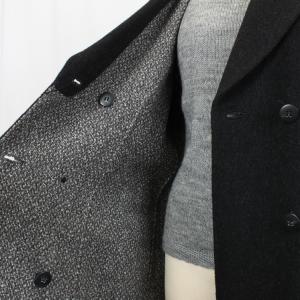 カシミヤ混 ロングコート グレーの詳細画像3