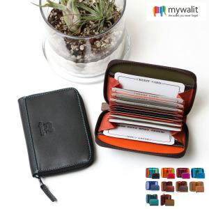 カードケース mywalit マイワリット カーフ レザー ジッパー式 じゃばら MY328 メール便対応