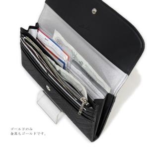 長財布 本革 型押し メッシュ イタリア製牛革...の詳細画像4