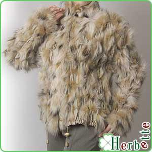 フォックス ファー リバーシブルギャザー ジャケット リンクス染め