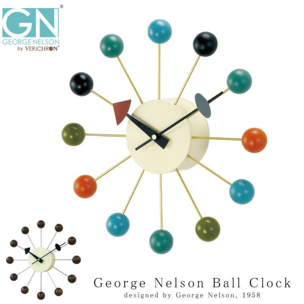 George Nelson Ball Clock ウォールクロック 掛け時計 インテリア 時計 壁掛...