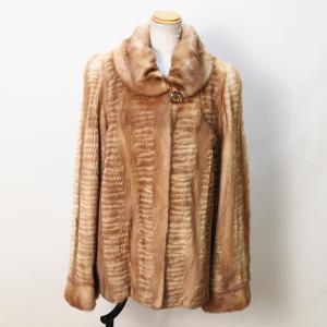 SAGA サガ ミンク ファー ロングコート ダーク : エルベートブルー