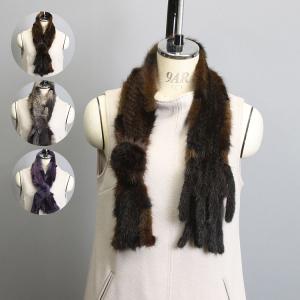 sankyo shokai（三京商会） ロシアンセーブル 編み込み マフラー