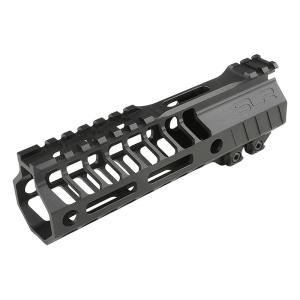 Airsoft Artisan SLR Rifleworks HELIXスタイル 6.7inch M-LOKハンドガード Black (STD M4 AEG/GBB対応)｜hercules-gear