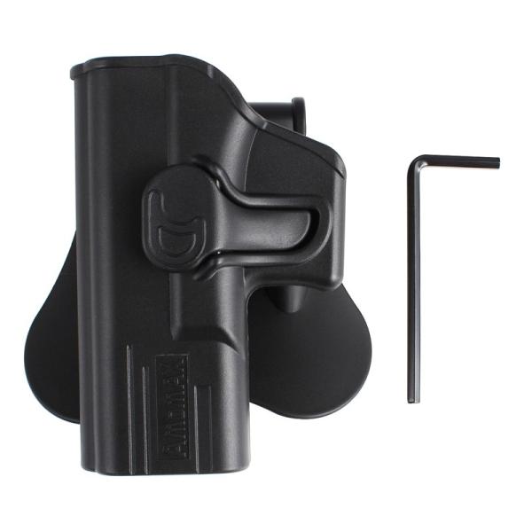 Amomax Glock エアソフトホルスター 左用・パドル/Black (G19/23/32/IS...