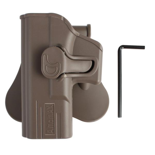 Amomax Glock エアソフトホルスター 左用・パドル/FDE (G19/23/32/ISSC...