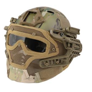WoSportT Ronin NVG　マウント　モジュラー　ヘルメット WoSporT Ronin NVGマウントモジュラーヘルメット ファン付 Obsidian