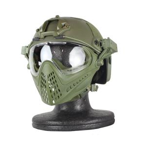 WoSporT Ronin NVGマウントモジュラーヘルメット ファン付 Obsidian