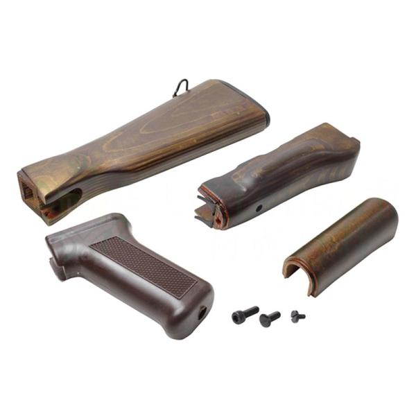 LCT LCKM AKM ハンドガード/グリップ/ストックセット (ビンテージカラー) wood 電...