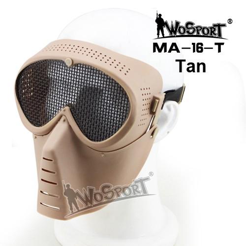 WoSporT アビエイターマスク スチールメッシュ TAN