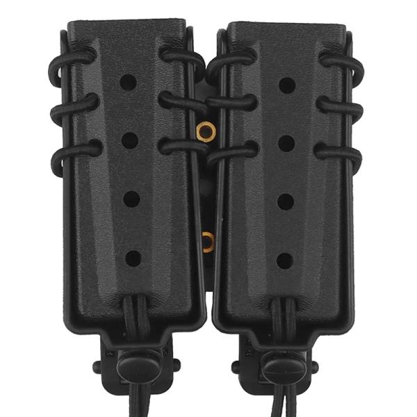 WoSporT WTスタイル クイックプル エクステンドピストル ダブルマグポーチ BK