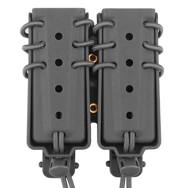 WoSporT WTスタイル クイックプル エクステンドピストル ダブルマグポーチ GRY