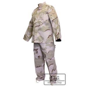 迷彩服 BDU スリーカラー 上下セット ブーニーハット付属 三点セット