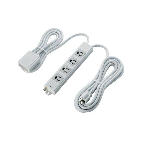 エレコム 電源タップ 手元スイッチ付き 抜け止めコンセント 4個口 3Pプラグ 3m グレー T-W...