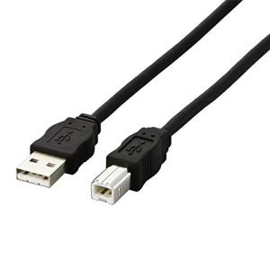 エレコム USBケーブル  B  USB2.0 (USB A オス to USB B オス) RoHS指令準拠 5m ブラック USB2-ECO｜hercules23