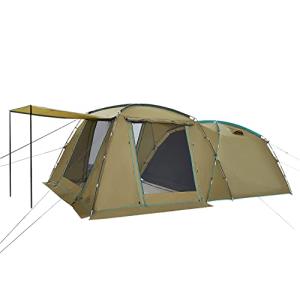 TIMBER RIDGE 2ルームドームテント 5人用 大型ファミリーテント グラスファイバー製ポール採用 二重層 メッシュインナー 四面ドア｜hercules23