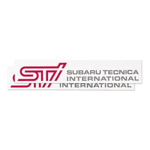 SUBARU/スバル STI ステッカーC(チェリーレッド) 2枚入り STSG14100310｜hercules23