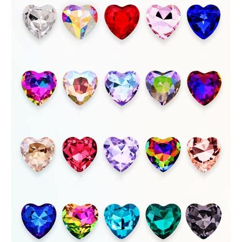 ハート型カラー宝石のおもちゃ，スパンコール，ホログラム，ストーン・ビジュー ストーン，ジュエリーおも...