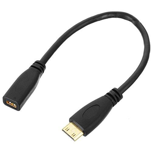 CY タイプD マイクロHDMI v1.4ソケット メス/タイプC ミニHDMI オス変換アダプター...