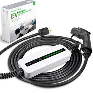 Morecevse EV充電器100V 電気自動車充電器 LCD SAEJ1772車の充電器 EV充電ケーブル15A PHEV充電器インジケータ｜hercules23