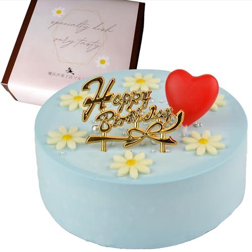 魔法洋菓子店ソルシエ センイルケーキ パステルブルー クリームケーキ 4号 13.5cm 2人〜4人...