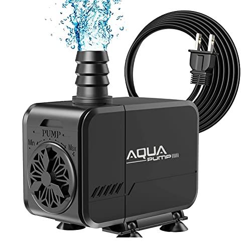 THYESCOM 水中ポンプ 小型ポンプ 吐出量2200L/H 揚程2.4M 給水ポンプ 静音設計 ...