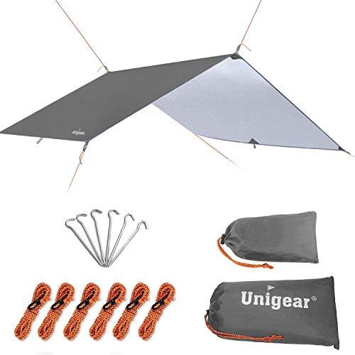 Unigear 防水タープ キャンプ タープ テント 軽量 日除け 高耐水加工 紫外線カット 遮熱 ...