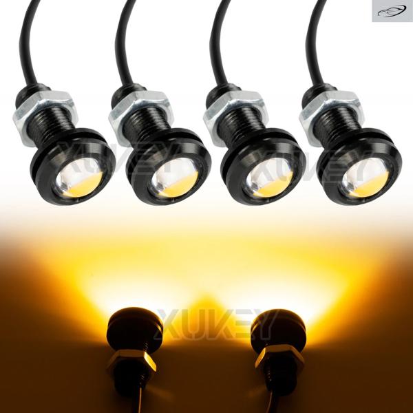 並行輸入品 4x LED 12V フロントグリル アンバーマーカー LED ロックグリルライト イー...