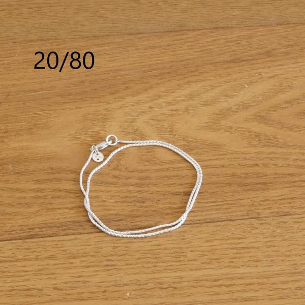 20/80｜トゥエンティーエイティー STERLING SILVER SCREW CHAIN DOU...