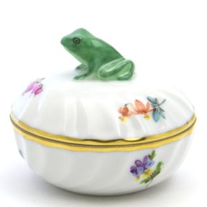 ヘレンド（HEREND） 小物入れ(直径:17cm) ヴィクトリアブーケ装飾