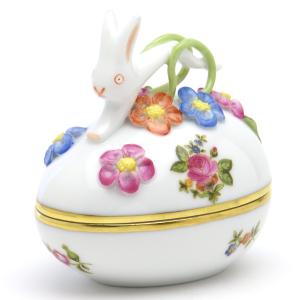 ヘレンド（HEREND） ハート形小物入れ(高さ:9cm) ヴィクトリアブーケ