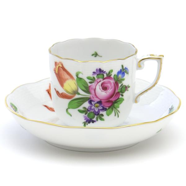 ヘレンド コーヒーカップ チューリップの花束(BT-2) 珈琲碗皿 手描き モカカップ Herend