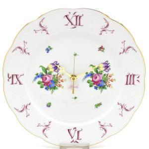 ヘレンド（HEREND） 掛け時計(直径:28.5cm) ロスチャイルドバード(1