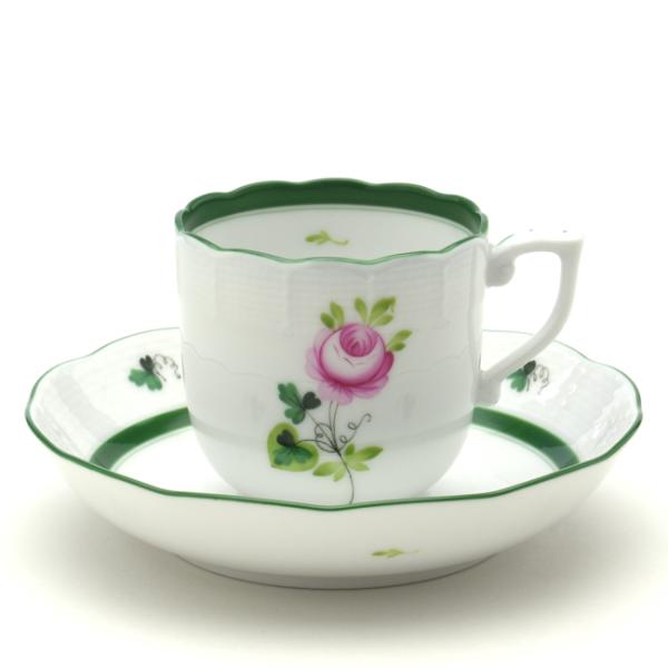 ヘレンド コーヒーカップ ウィーンの薔薇 珈琲碗皿 手描き モカカップ 磁器 食器 Herend
